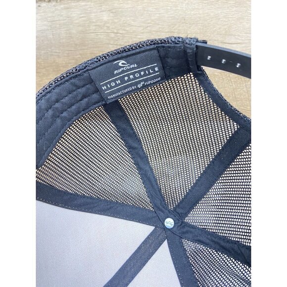 Ripcurl Hat SnapBack Mesh Adjustable High Profile Yellow Black Front Patch EUC - Picture 6 of 6